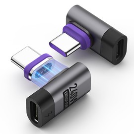 SIKAI CASE Magnetic USB C Converter Adapter, I-Shaped [2024 Launch, 240W, Supports PD Rapid Charging, No Interference] 0.9 x 0.5 inches (2.2 x 1.2 cm), Ultra Compact, Detachable Magnetic Converter,