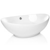 Miligoré 23" x 15" Oval White Ceramic Vessel Sink -