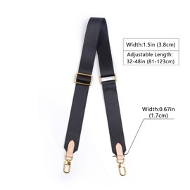 Jiesinlov Purse Strap Replacement Crossbody Handbag Shoulder Strap Adjustable for Speedy,Pochette Accessoires (Black)