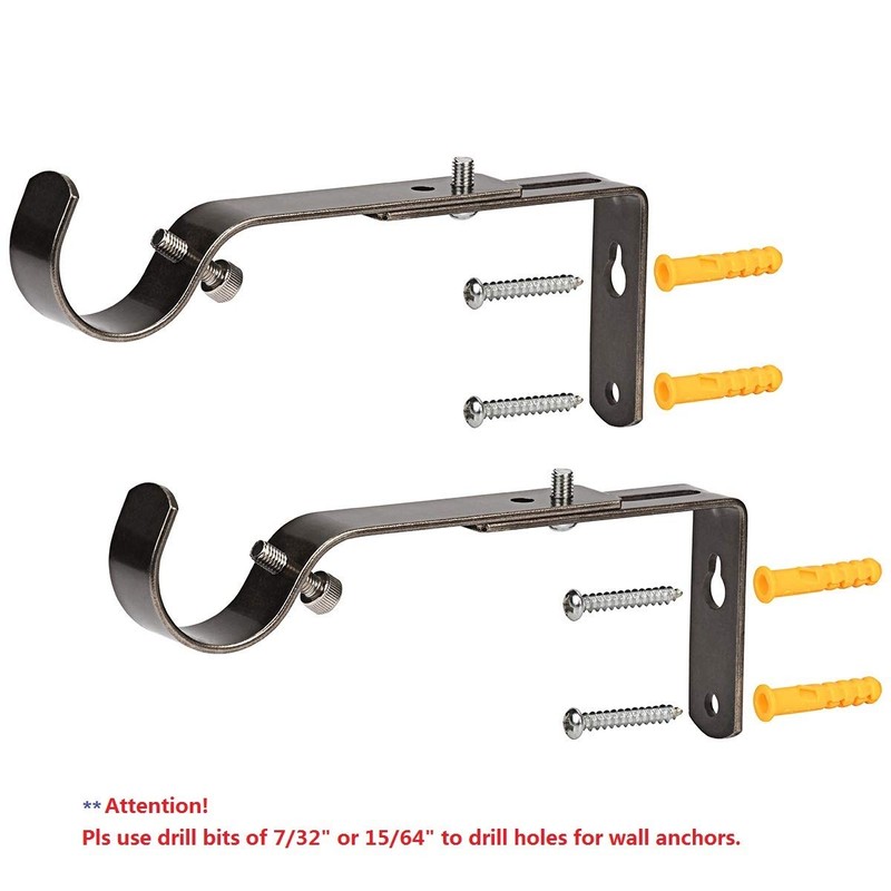 Curtain Rod Bracket Set Of 2 For 1 Or 1