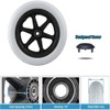 A pair of 12 inch wheels, solid PU wheels, wheelchair