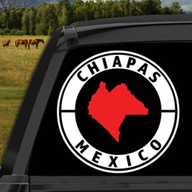 Chiapas Mexico Calcomania para Carro Decal Sticker of Mexico Vinyl for Trocas calcomanias para Truck o Auto Mexican States Car Decals (8", Chiapas)