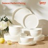 Sweese Porcelain Bowls Set of 6, 20oz Lightweight Round Cereal