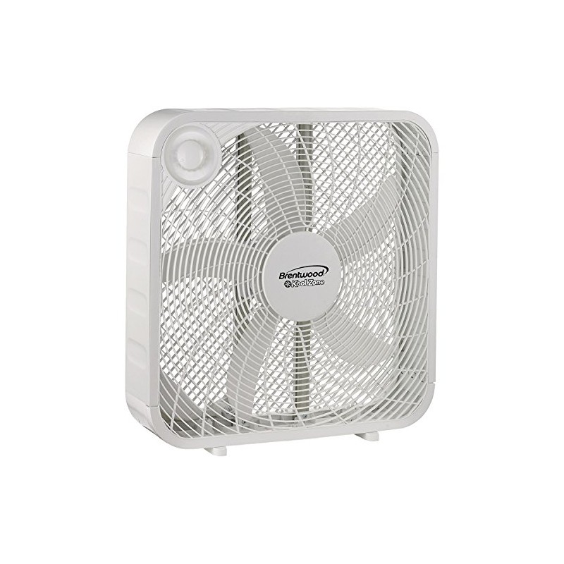 Brentwood Kool Zone F-20SW Box Fan,3-Speed 20-inch,White