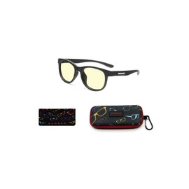 GUNNAR - Blue Light Glasses for Kids (age 4-8) - Blocks 65% Blue Light - Rush, Onyx, Amber Tint