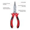 Sharp-tec Long Nose Pliers 160mm with Soft Grip Handles, Heavy