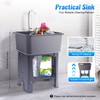 CUBELLIN Utility Sink Laundry Tub 48L Freestanding Utility Sink with