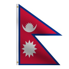 DMSE Nepal Nepalese Flag 3X5Ft Foot 100% Polyester 100D Flag