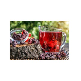 Organically Grown Hibiscus Flowers Herbal Infusion Tea, 100% Hibiscus Herbal Loose Tea. 40 Tea Bags