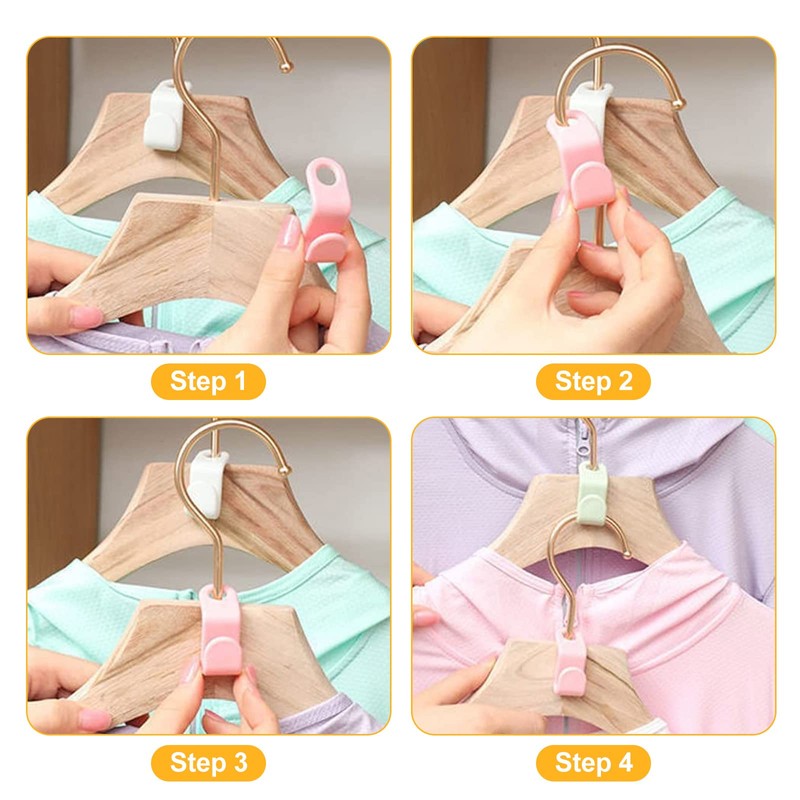 Pack of 60 Clothes Hangers Connecting Hooks, Space-Saving Hangers Hooks,