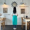 ELLEN&RANUN Linen Apron, 100% Linen (Linen), Cafe Style, Long Apron,
