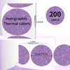 3" Circle Holographic Thermal Labels Stickers, Round Direct Thermal Label