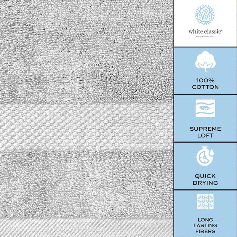 White Classic Luxury Soft Bath Sheet Towels - 650 GSM