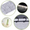 White Plastic Curtain Hooks for Window Curtain, Door Curtain and