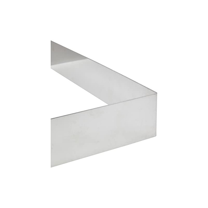 De Buyer 3906.28 Stainless Steel Square Rings, 4.5 cm High