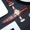 BINLUN Leather Watch Strap Quick Release Strap with Rose Gold