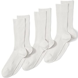 Lands' End Men s Seamless Toe Cotton Rib Dress Socks 3-pack Light Stone