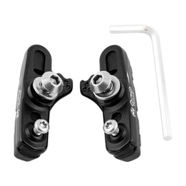 2 PCS Bicycle Carbon Fiber Rim Brake Block, Replaceable Drawer Type C Clip Brake Rubber, Matte Aluminum Alloy Brake Boots (BL-Al, BAL)