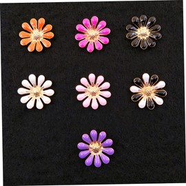 Operitacx Pack of 40 Flower Charm Pendants Flower Pendant Made of Enamel Pendant for Charm Bracelet Pendant for Bracelet Zipper Girls Pendant Women's Jewellery Decor Small Daisy Decorate, Metal, No
