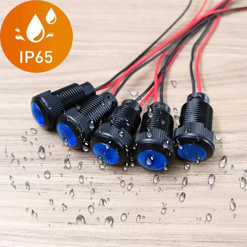 Gebildet LED Plastic Indicator Light, AC/DC 12-24 V, Mounting Hole