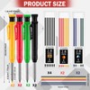 MotiMind 8 pack 2.8mm Mechanical Carpenter Pencils with 48 Refills,