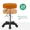 FURWOO Hexagon Rolling Stool Height Adjustable Stool with Wheels for