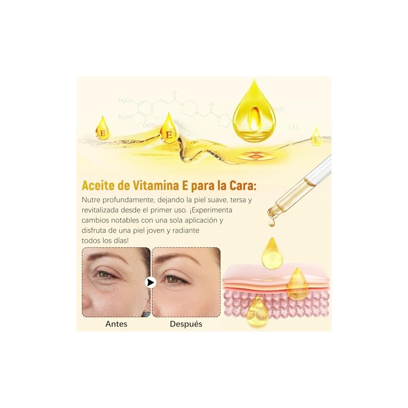 FUWEN 2PCS 120ml Aceite de Vitamina E para La Cara,