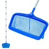 Pragmatist Pool Skimmer Net with 113.2 Inch Stainless Steel Pole,