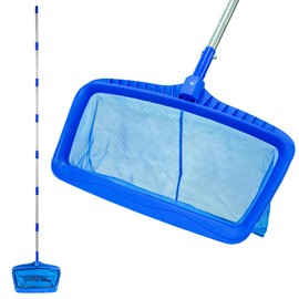 Pragmatist Pool Skimmer Net with 113.2 Inch Stainless Steel Pole, Deep Fine Mesh Swimming Pool Cleaning Net Large Capacity Pool Net for Pools, Spas, Ponds, Hot Tubs