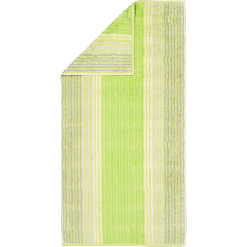 Cawö Striped Cashmere Washing Mitt 16 x 22 cm, Terrycloth, kiwi, 16x22