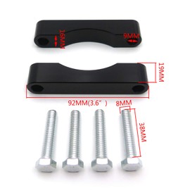 XKMT- Black 0.75" Front Fender Spacer For 1984-2013 Harley Touring 6.5" Wide 30" Wheel [P/N:TGHD-H1718-I-BK]