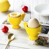 Egg Cup Set of 4,Ceramic Cute Chick Egg Cups, Funny
