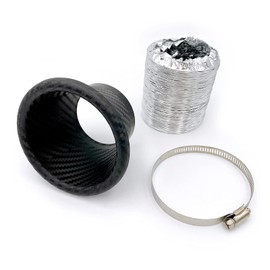 Meliore Universal Dry Carbon Air Intake Duct Brake Air Duct Bumper Hood Intake Fog Ram Pressure GT-R LAN EVO Roadster Impreza RX-8 Round