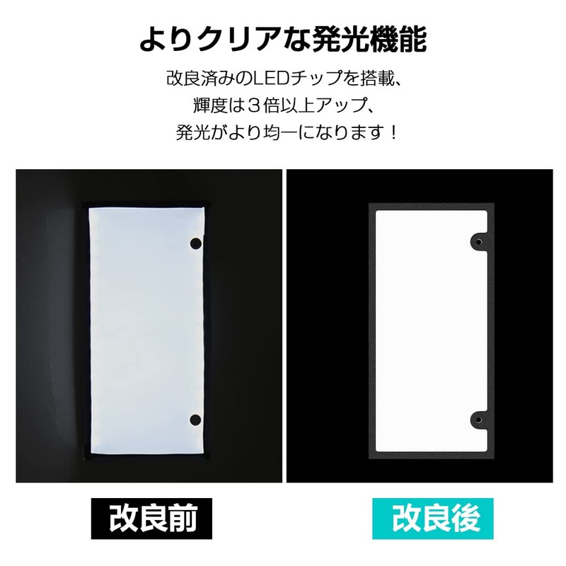Yalufa Shaped Light Type, Improved LED License Plate, Waterproof, For