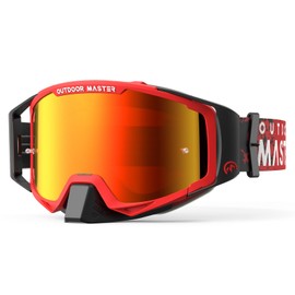 OutdoorMaster Mustang Dirt Bike Goggles, OTG Motorcycle Goggles, Motocross Goggles ATV Goggles for Men, Women, Adult, Youth