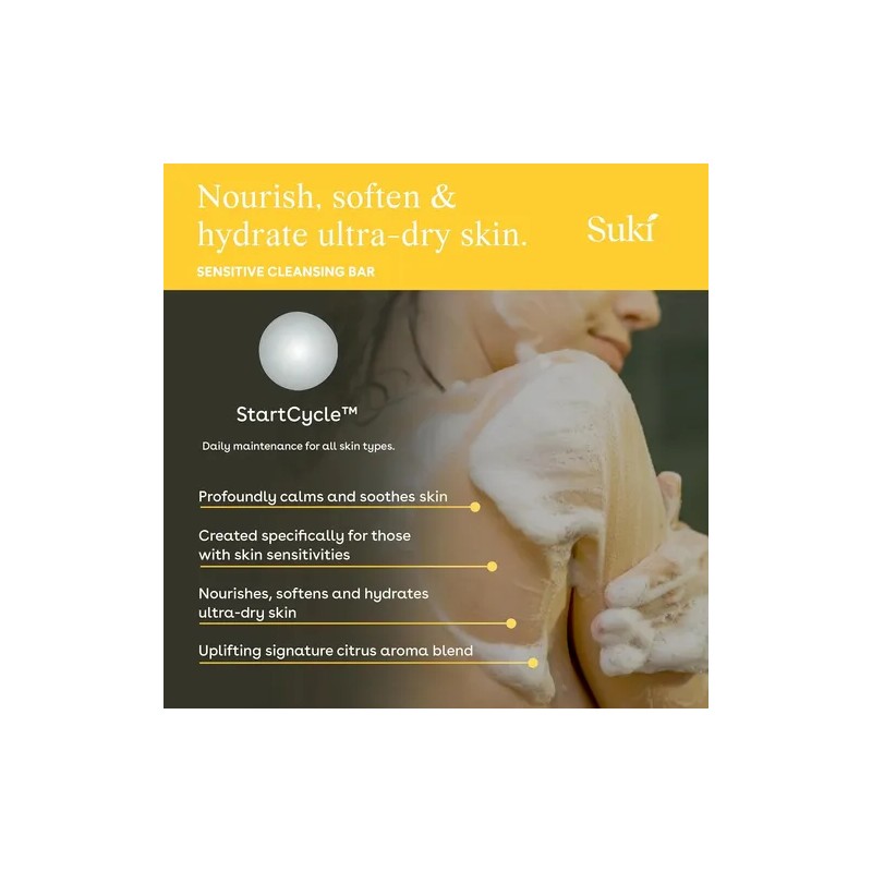 Suki Skincare Barra Limpiadora De Piel Sensible, 4 Onzas
