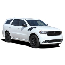 Original Durango Double BAR : Compatible with 2014-2024 Dodge Durango Hood Hash Marks Stripes Decals Vinyl Graphics Kit (Fits Model as Shown) (13WP Hot Rod Red – Dry Install)