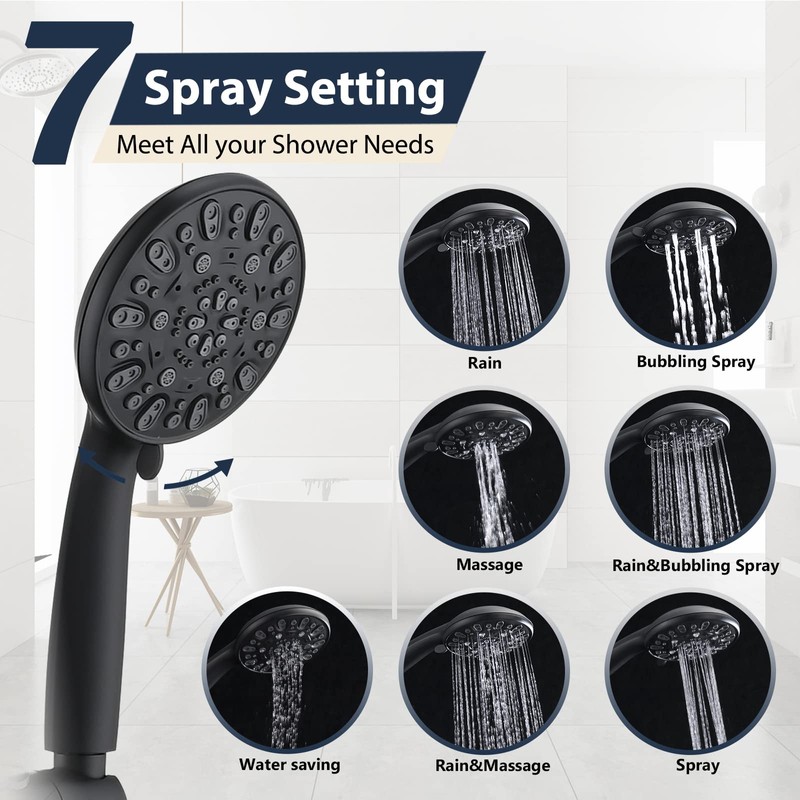 UCLIMAA Rainfall 8 Inch Round Shower Head with High Pressure