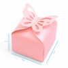 AKORD Butterfly Wedding Favour Boxes Candy Gift Boxes 30pcs (Pink)