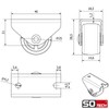 Sotech Passau Set of 4 Box Rollers (Diameter 25 mm,