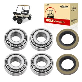 Roykaw Golf Cart Front Wheel Bearings Hub and Oil Seals Kit Compatible with Club Car DS/Carryall 1982-2002 Models, Replaces OEM# 1011393, 1013135