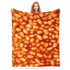 Cantidelli 3D Funny Realistic Food Baked Beans Flannel Fleece Throw