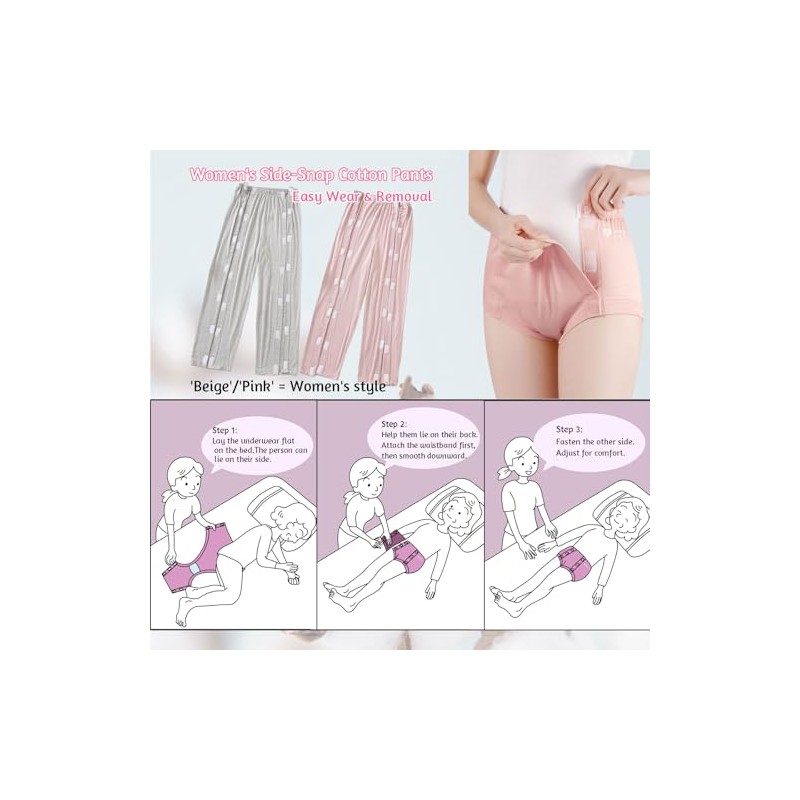 SOEDZUNG Women's Tear Away Pants for Post Surgery Recovery Soft