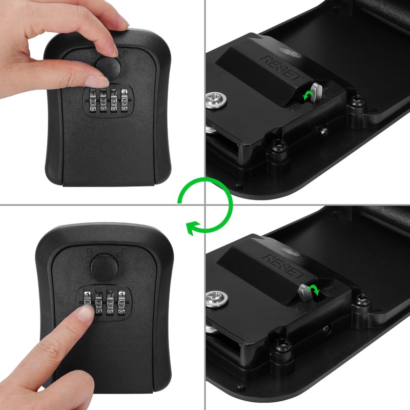 welsberg Key Box, Key Safe, Key Locker with 4-digit number