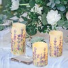 MELTONE Lavender Flameless Candles Romantic Theme Real Wax Fake Candles