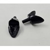 Zim's 12mm Small Black Plastic Open Bird Bill Beak for
