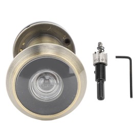 Door Viewer Peephole HD Lens 200° Wide Angle Safety Door Viewer with 360 Degree Private Cover Antique Bronze