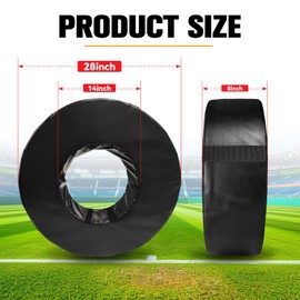 Wibeelee Football Tackle Wheel Tackling Dummies for Football High-Density Sponge and Waterproof PU Leather Tackling Ring with Straps for Youth Football Practice