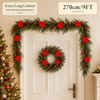 9 FT Artificial Christmas Garland, Faux Pine Greenery for Mantel