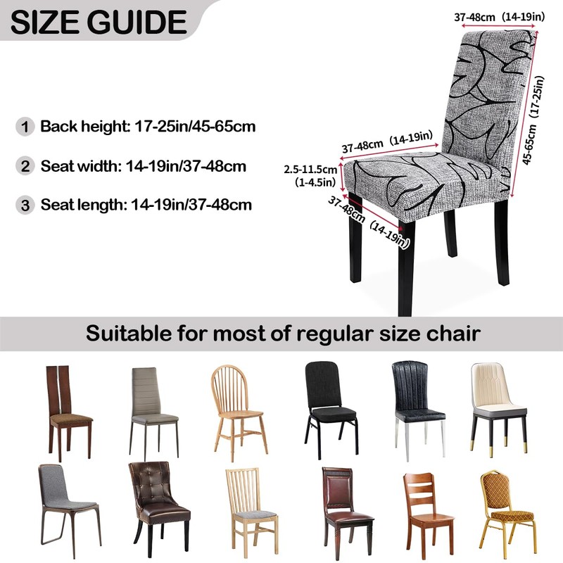 Zindoo Stretch Chair Covers for Dining Room, High Back Dining